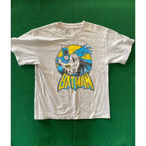 Batman Tee Shirt Kids Boys Girls Grey DC Comics Size Youth L